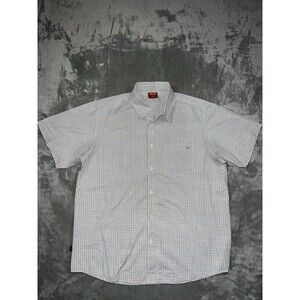 Oakley Software Button Up Shirt Size L Geometric Light Blue 90s Y2K Athletic